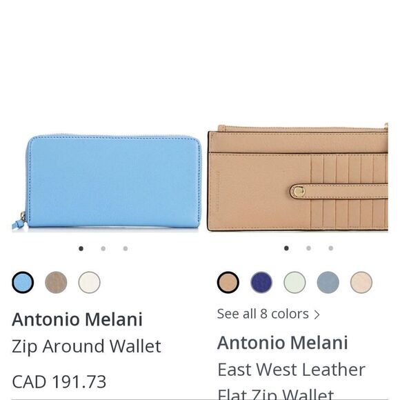 antonio Melani Leather Wallet Bifold - Picture 6 of 6